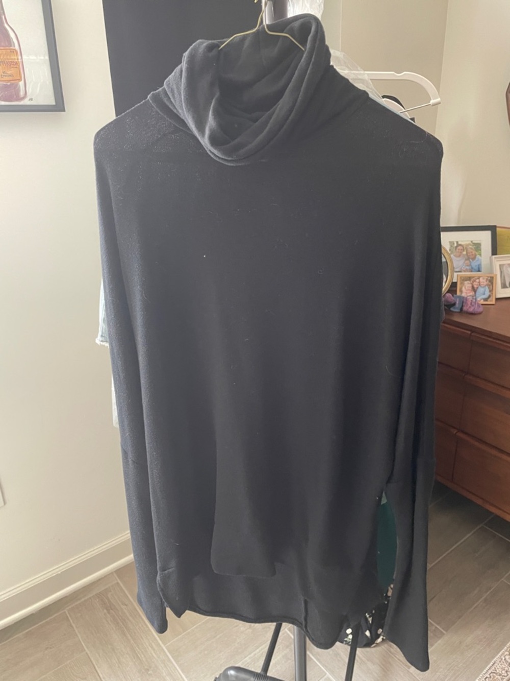 Women Black Turtleneck Sweater - Classic Lightweight Knit